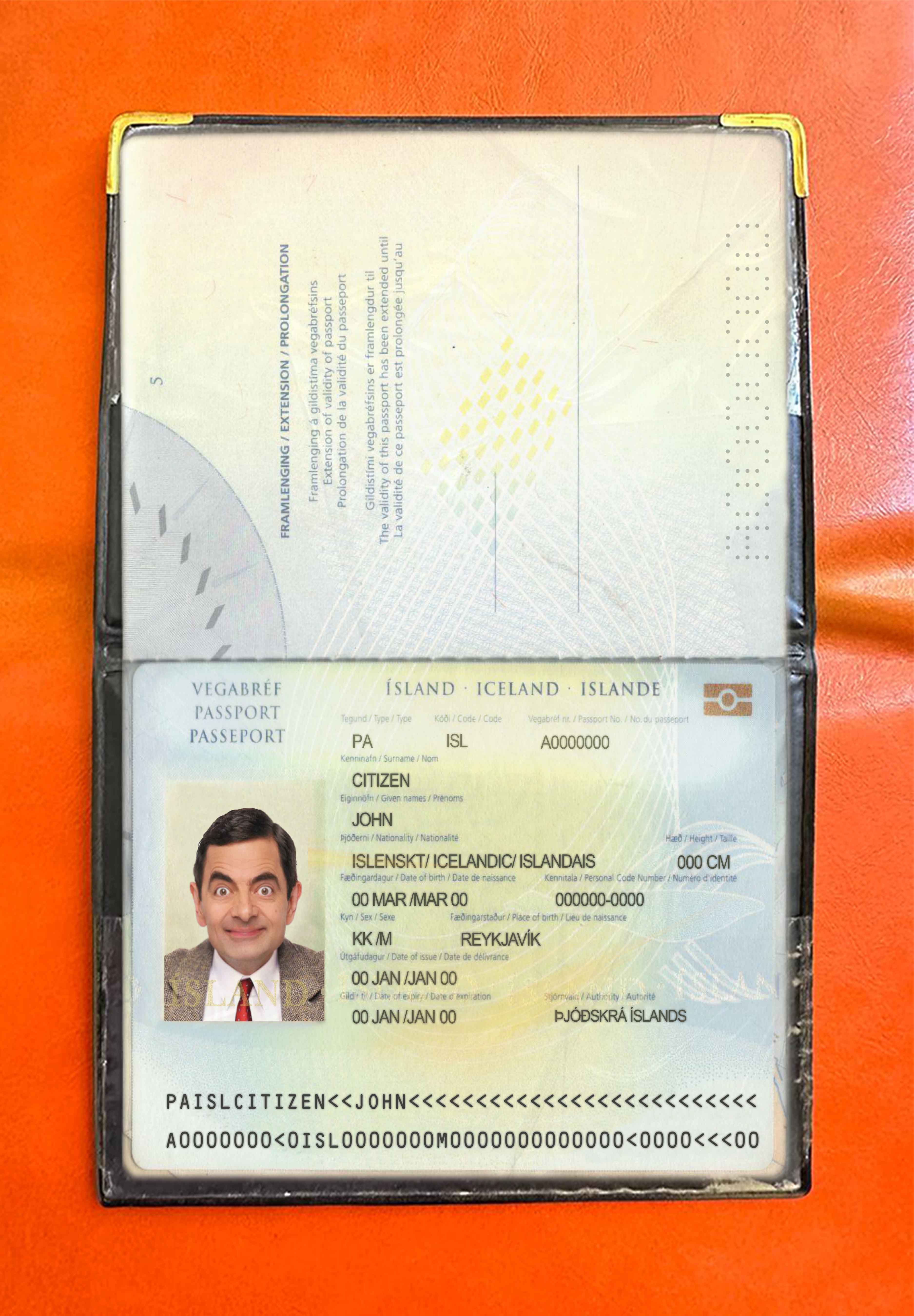 Iceland pass photo look PSD template